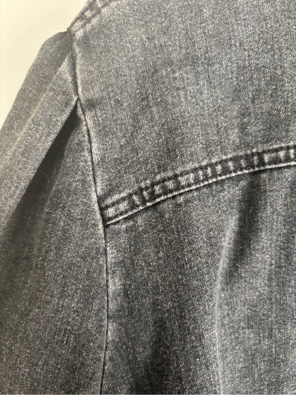 Yours Clothing Black Washed Denim Jacket - Picture 6 of 7